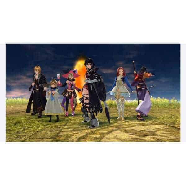 Group of Tales of Berseria characters in a fantasy landscape.