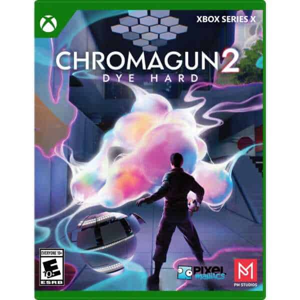 ChromaGun 2: Dye Hard game cover featuring vibrant colors and futuristic puzzle elements.