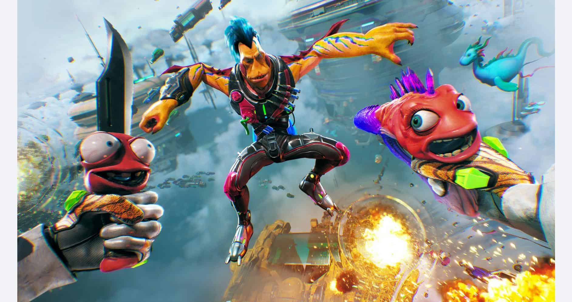 Action-packed scene from High on Life 2 featuring colorful characters and explosive gameplay.