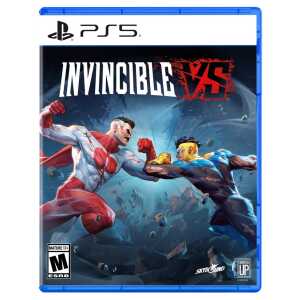 PS5 Invincible VS fighting game cover with two characters battling.
