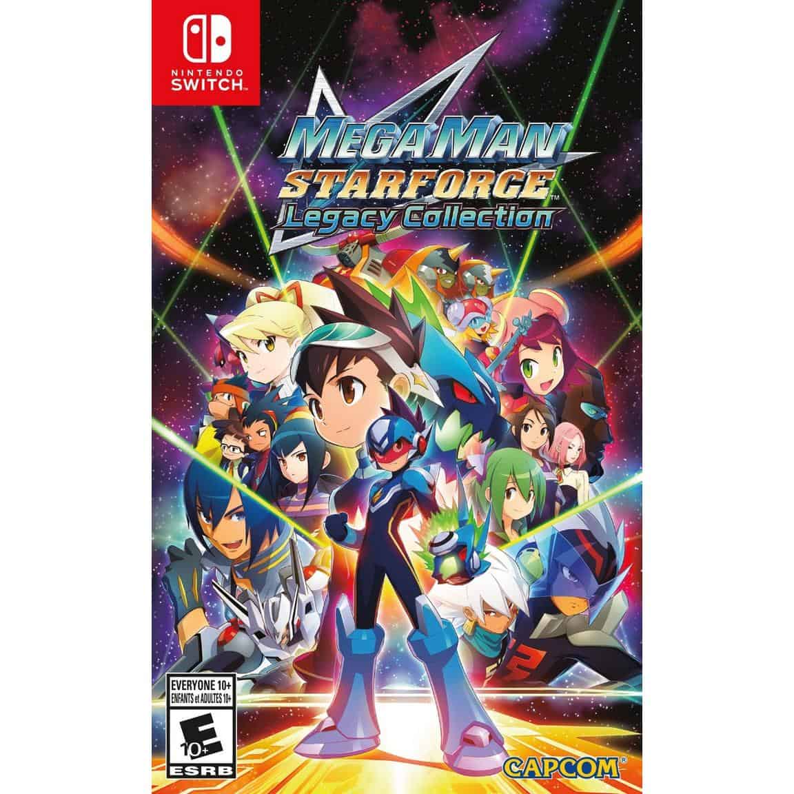 An action-packed cover featuring Mega Man and characters from Mega Man Star Force Legacy Collection.