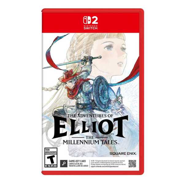Nintendo Switch game cover for The Adventures of Elliot: The Millennium Tales, featuring a young gir.