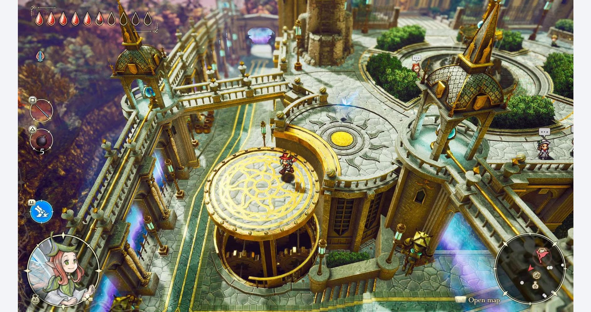 Epic fantasy cityscape from The Adventures of Elliot game by Gameware.