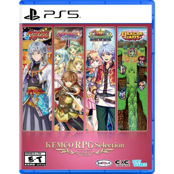KEMCO RPG Collection for PS5 featuring classic pixel art and fantasy characters.