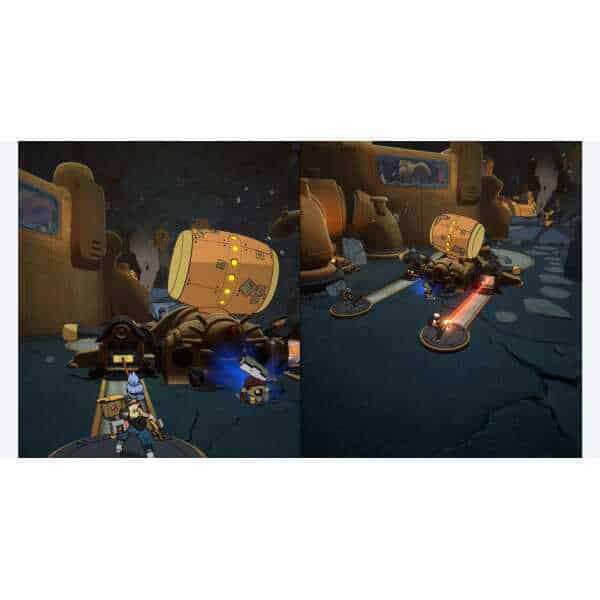 Futuristic space mining scene with machinery and astronauts on an alien planet.