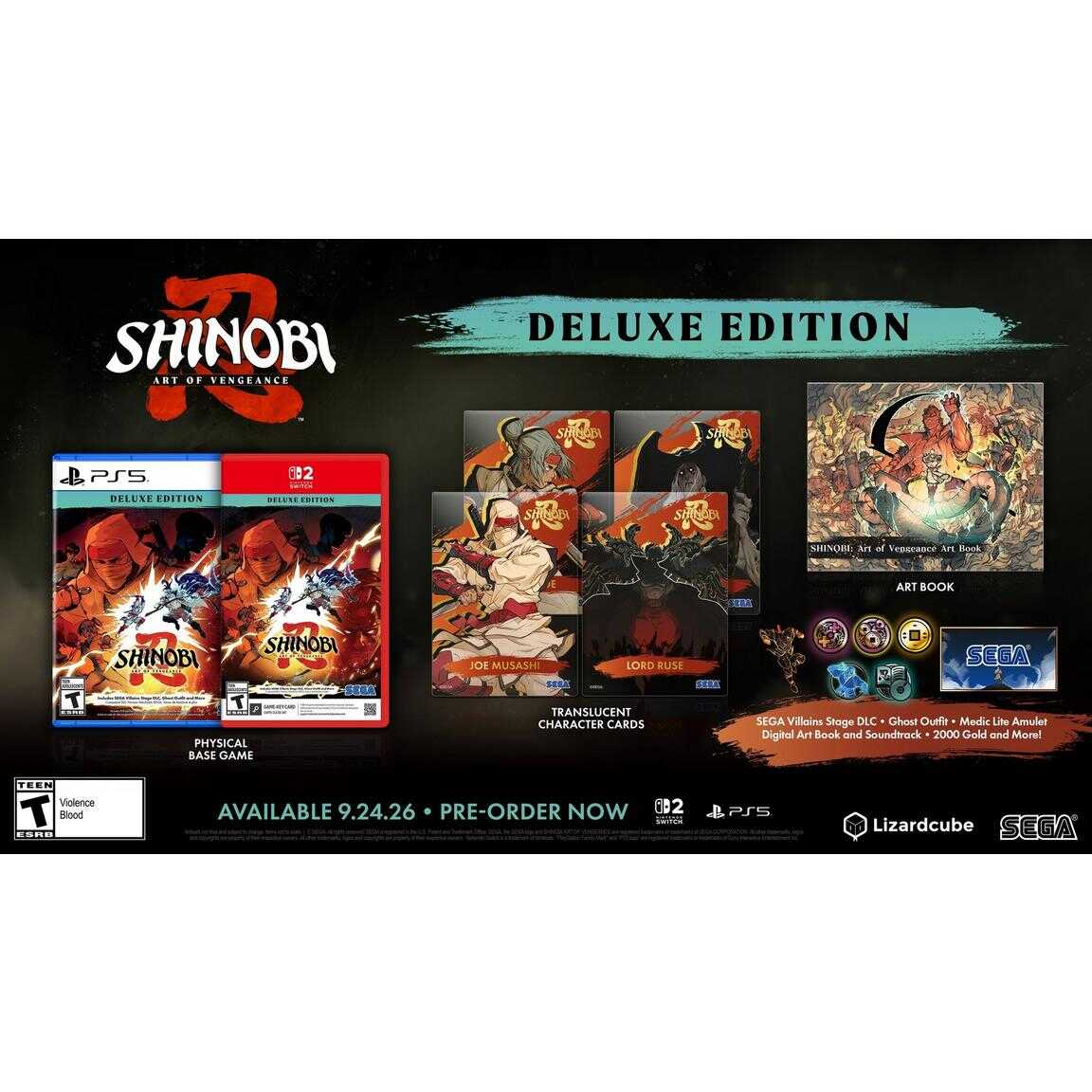 Art of Vengeance Deluxe Edition game packaging and accessories.