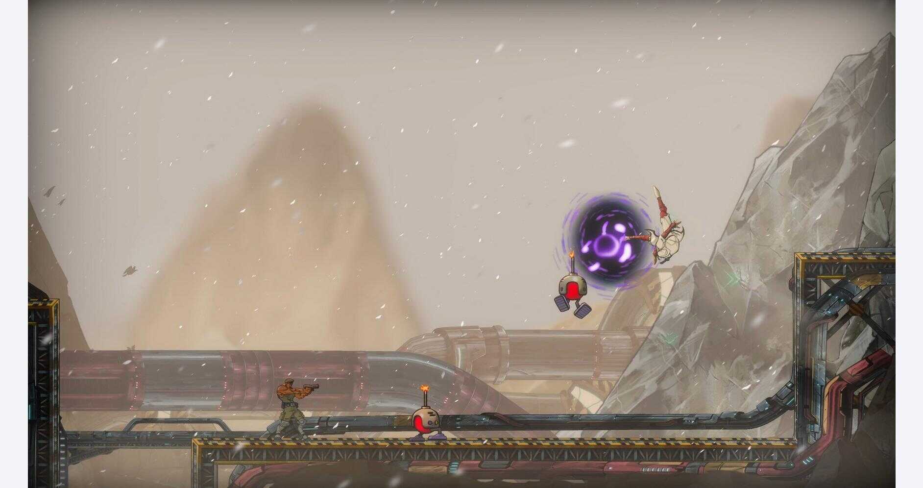 Gameplay screenshot from Shinobi: Art of Vengeance Deluxe Edition showing action scene.
