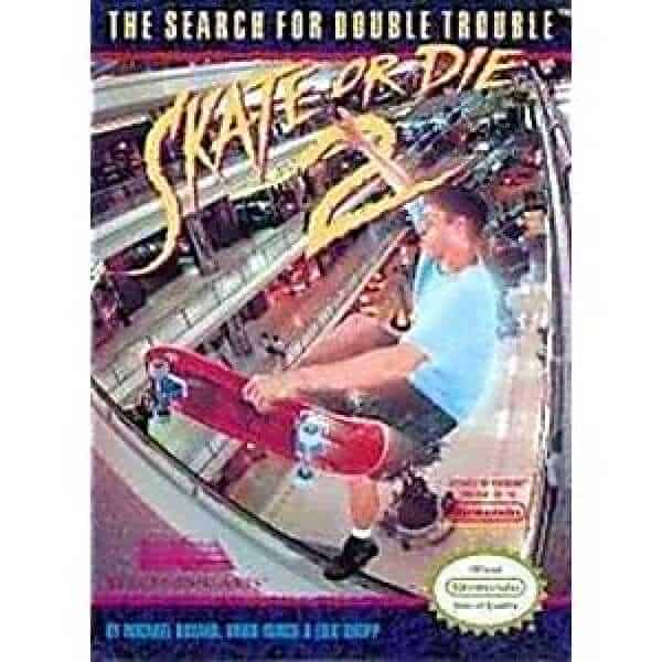 Arcade skateboarding game "Skate or Die 2" featuring a young player performing tricks in an arcade s.