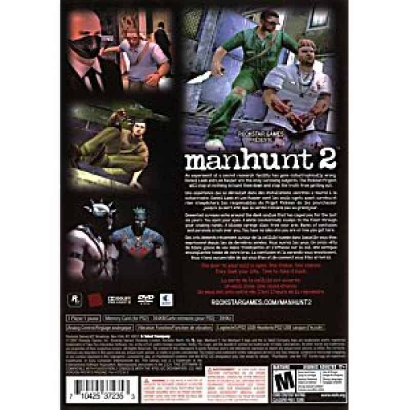 Manhunt 2 Sur PS2 – Version Française, Complet, Très Bon état