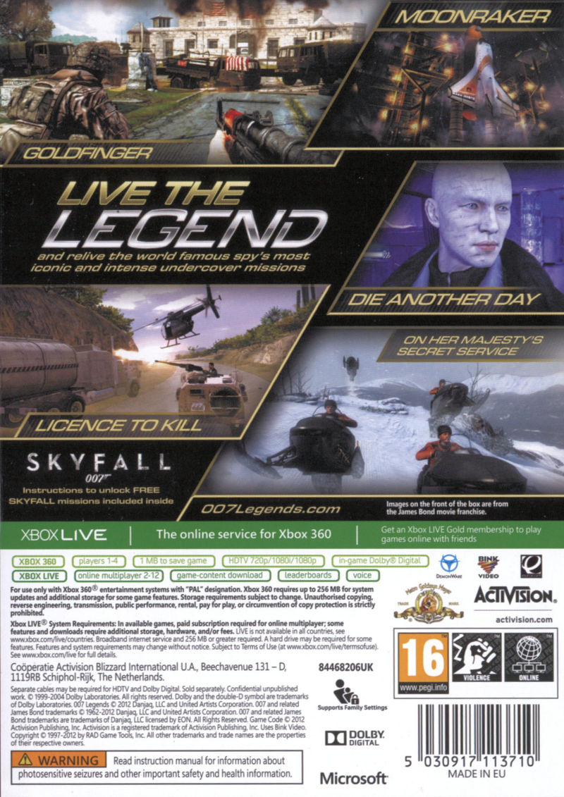  007 Legends - Xbox 360 : Everything Else