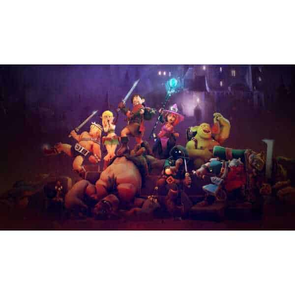 Collectible figures from The Dungeon of Naheulbeuk: The Amulet of Chaos - Chicken Edition.