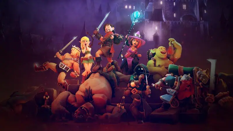 Collectible figures from The Dungeon of Naheulbeuk: The Amulet of Chaos - Chicken Edition.