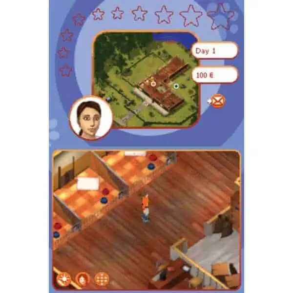 Screenshot of Dreamer Series: Puppy Trainer game interface with in-game environment and character.
