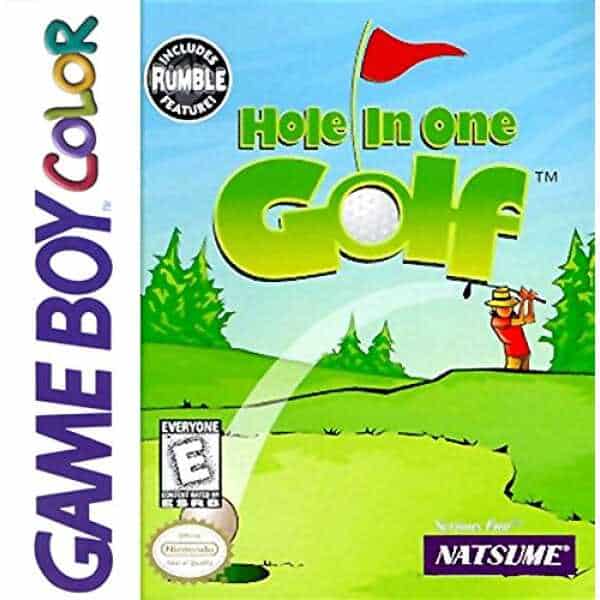 Classic mini-golf game for Game Boy Color with fun outdoor setting and colorful graphics.