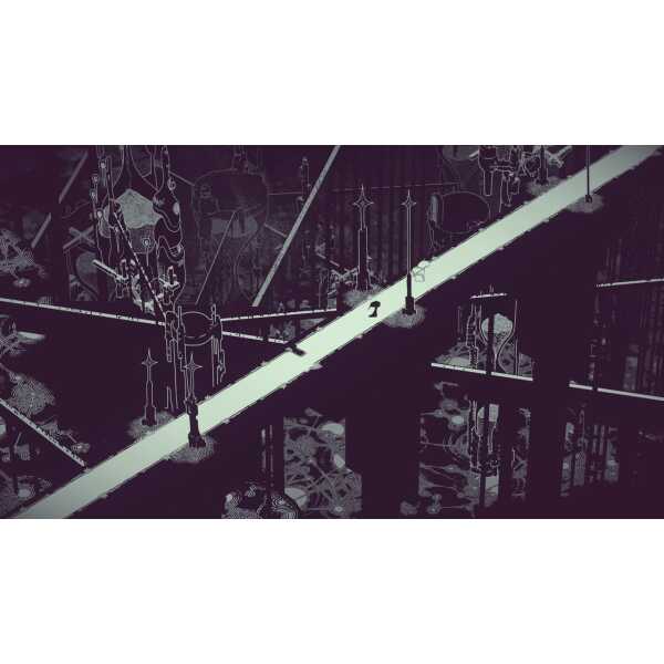 Dark fantasy scene from Gameware Hauntii featuring eerie structures and ominous atmosphere.