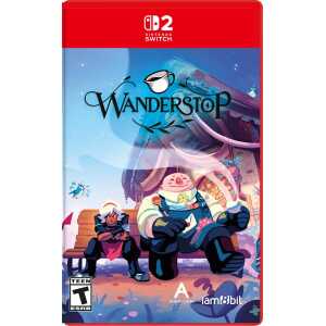 A colorful illustration from the game Wanderstop for Nintendo Switch, featuring characters enjoying.