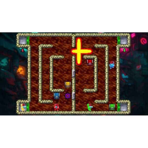 Classic Blastoids puzzle game with colorful blocks and maze layout.