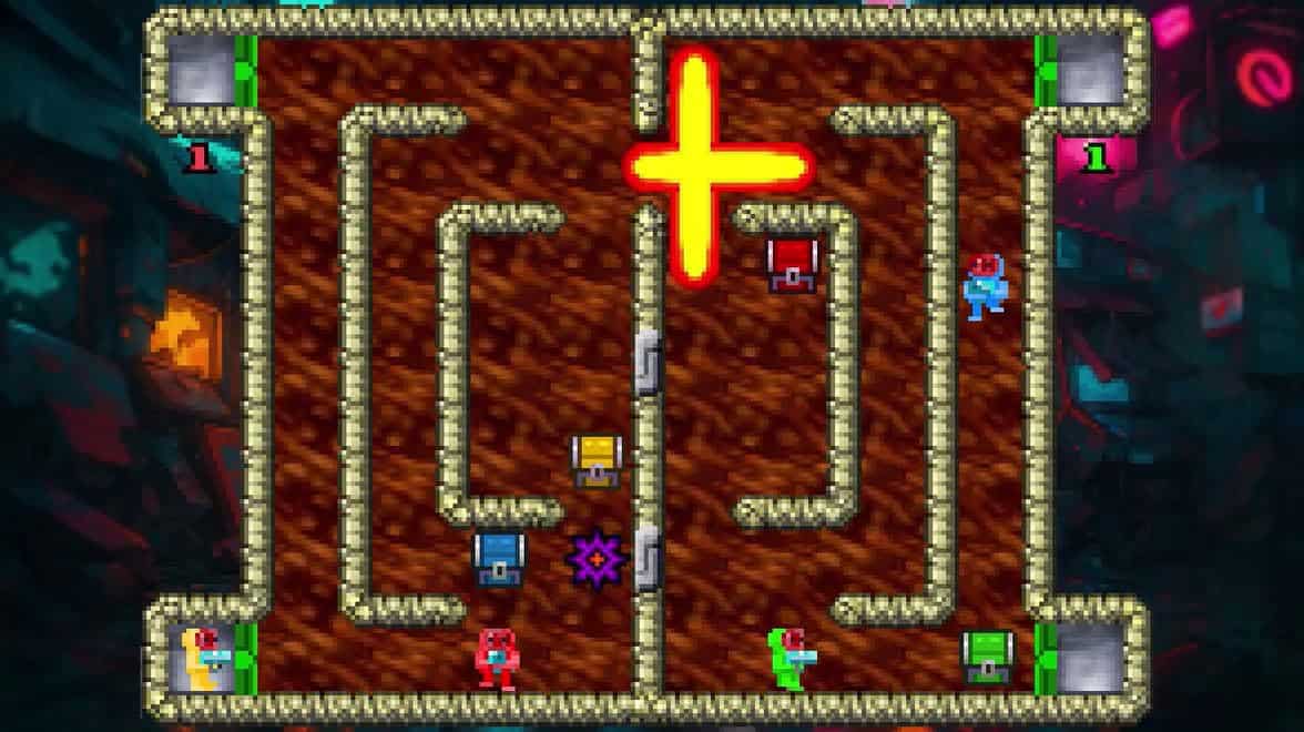 Classic Blastoids puzzle game with colorful blocks and maze layout.