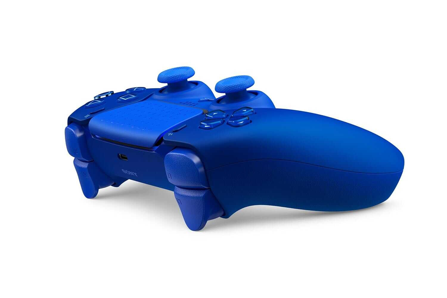 Blue Sony DualSense wireless controller for PlayStation 5.