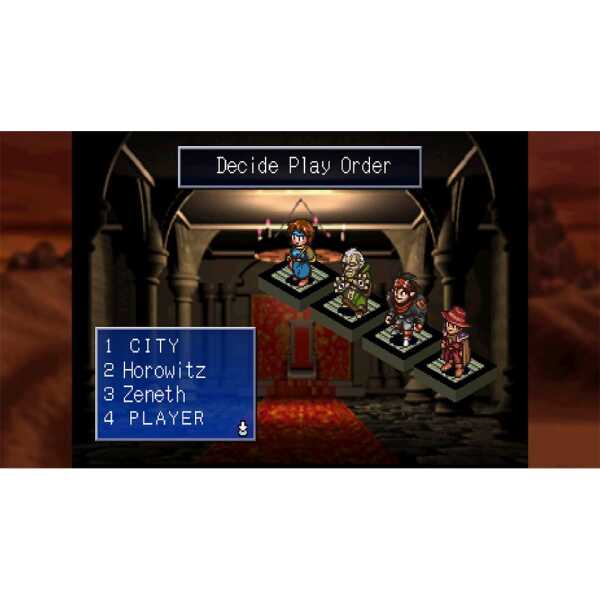 Screenshot of Culdcept game menu with character selection and play order options.
