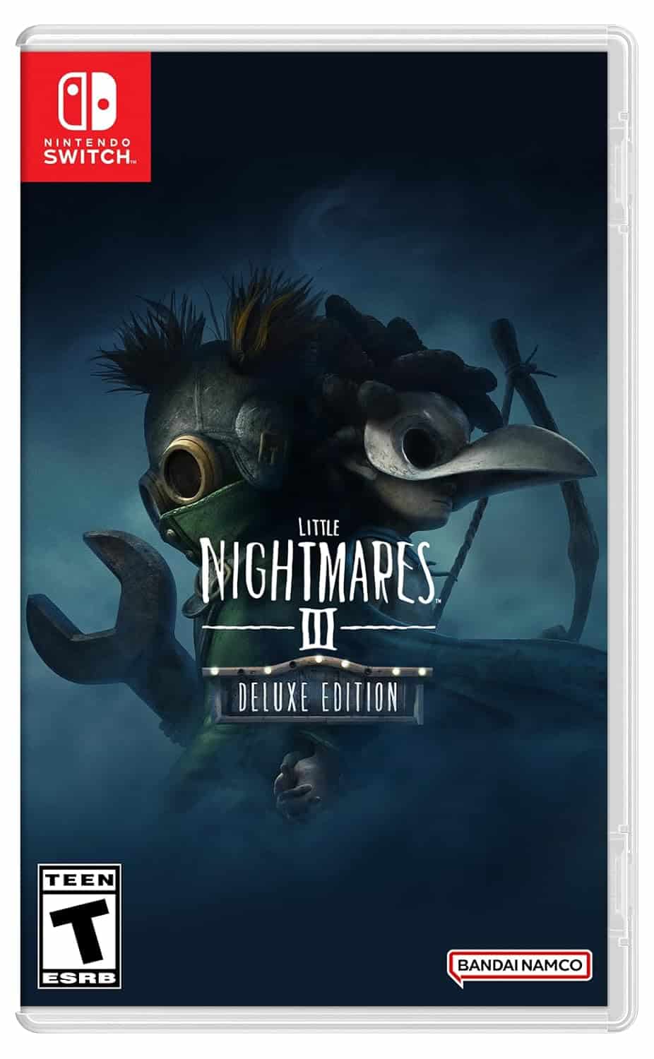 Little Nightmares III Deluxe Edition game cover for Nintendo Switch.