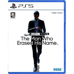 PlayStation 5 game cover for "Like a Dragon: Ishin!" featuring a man in a suit holding a sword.