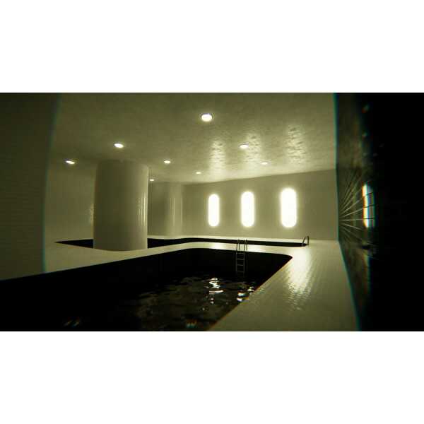 Indoor swimming pool with contemporary architecture and soft lighting for relaxation and leisure.
