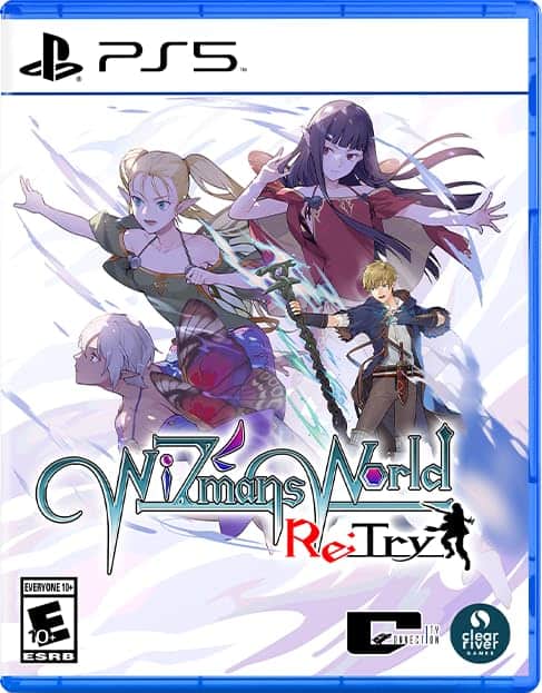 High-quality cover art for WiZmans World Re;Try on PS5, featuring fantasy characters and vibrant des.
