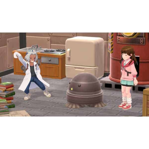 Gameplay scene from Harvest Moon: Home Sweet Home Special Edition featuring characters in a cozy kit.
