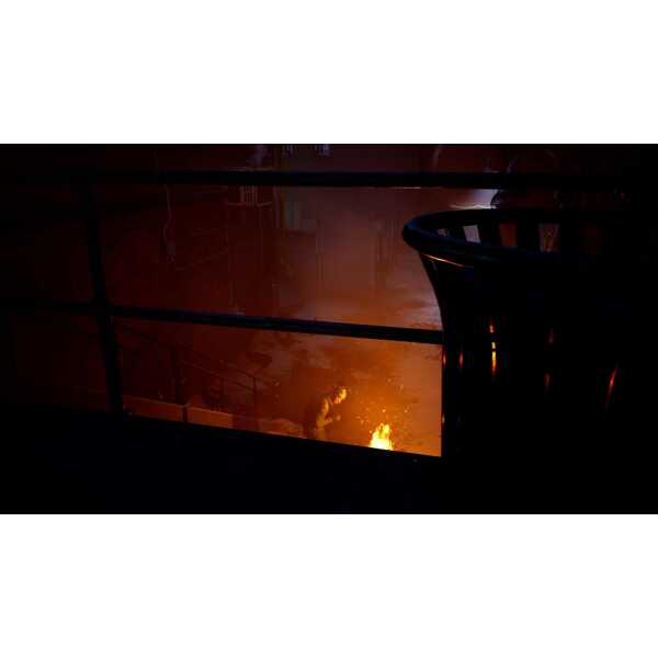 The Masquerade - Bloodlines 2 themed gameware scene with dark ambiance and fiery glow.