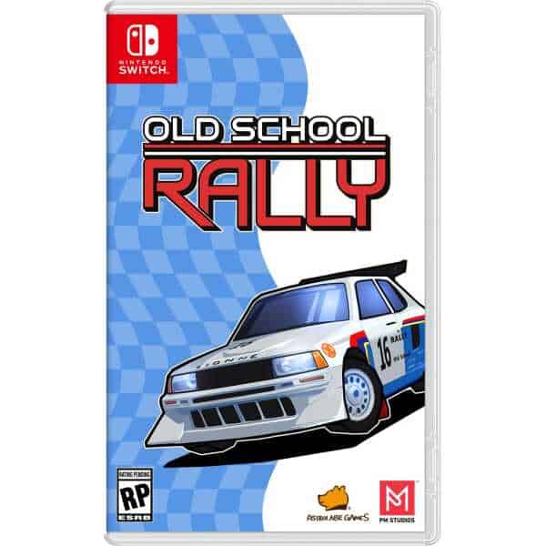 Classic rally car from Old School Rally game on Nintendo Switch.