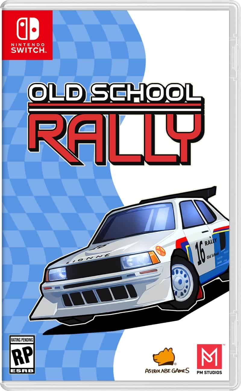 Classic rally car from Old School Rally game on Nintendo Switch.