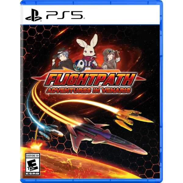 Explosive space combat game Flightpath Adventures in Venaris for PS5 with futuristic spacecraft and.