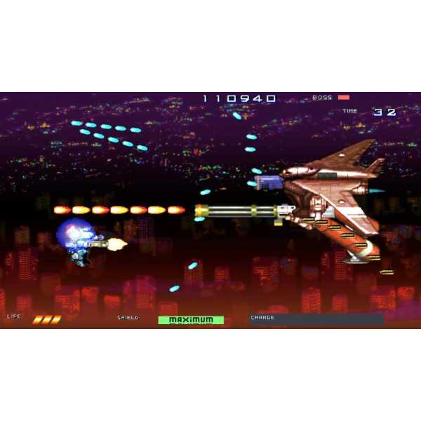 Classic arcade-style shoot 'em up gameplay with vibrant pixel art.