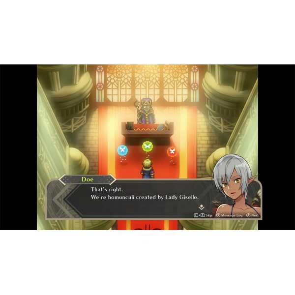 In-game scene from WiZmans World Re;Try showing a character in a grand hall with a throne.