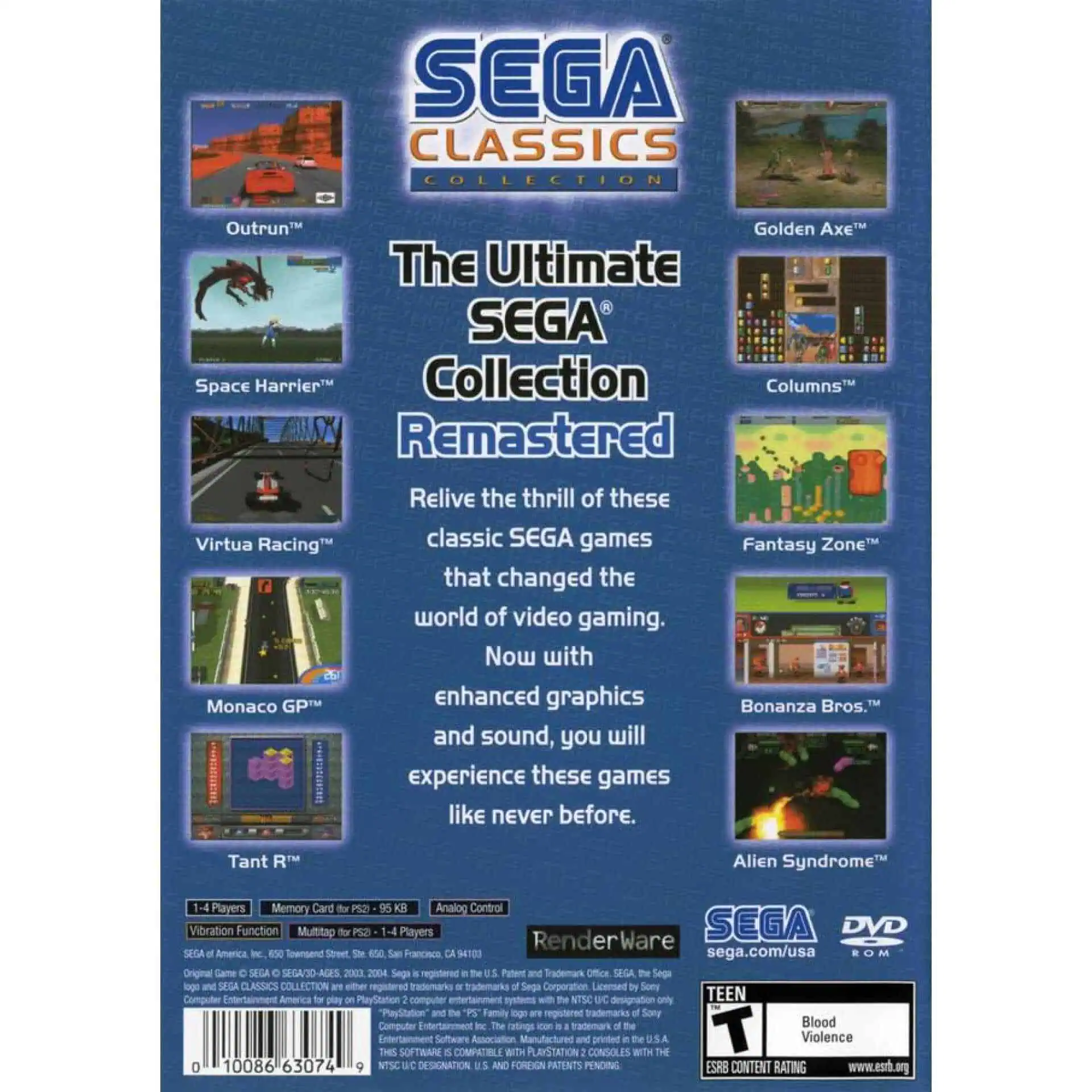 SEGA Classics Collection Ps2 Playstation 2 eredeti játék konzol game