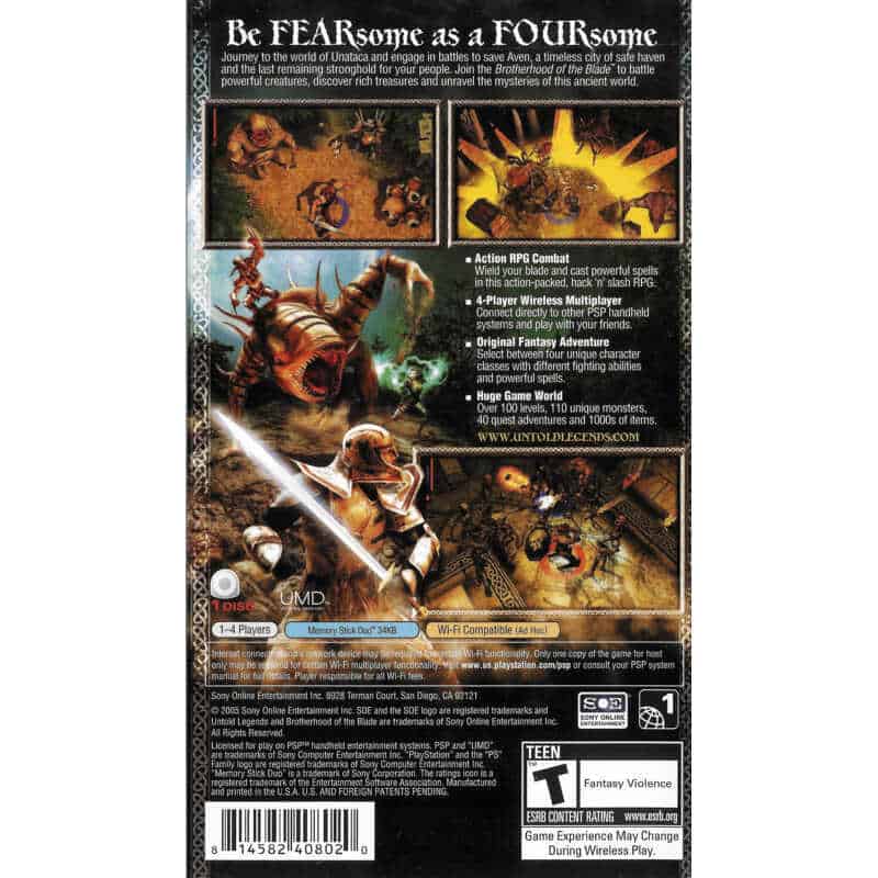 Untold Legends: Brotherhood of the Blade - Gameware
