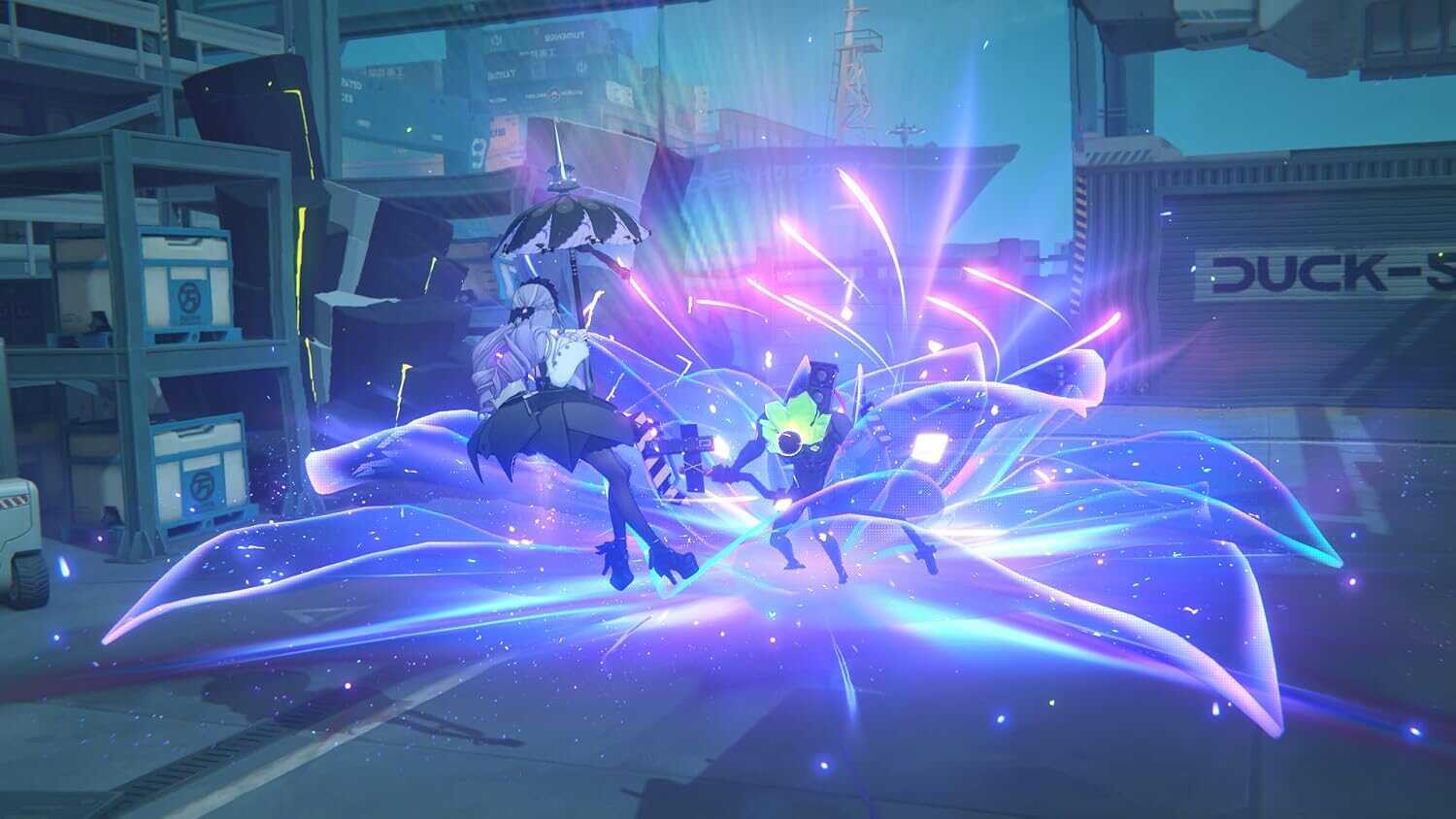 Dynamic game scene from Zenless Zone Zero Collector's Edition with characters and vibrant effects.