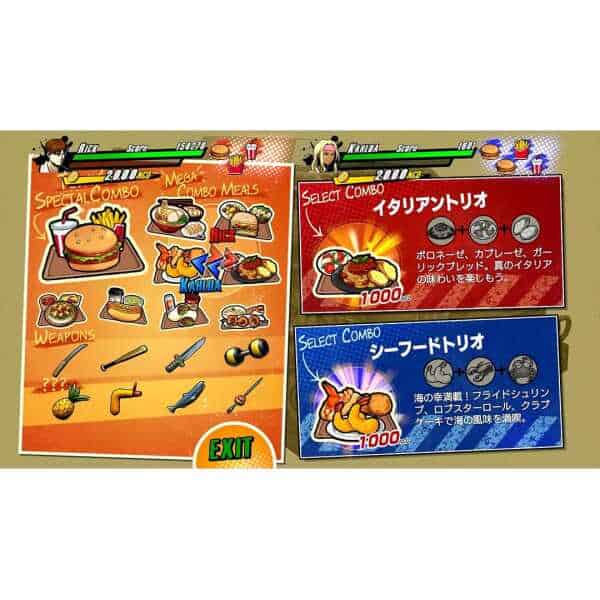 Gameware Rushing Beat X: Return of Brawl Brothers action-packed gameplay with weapons and combo sele.