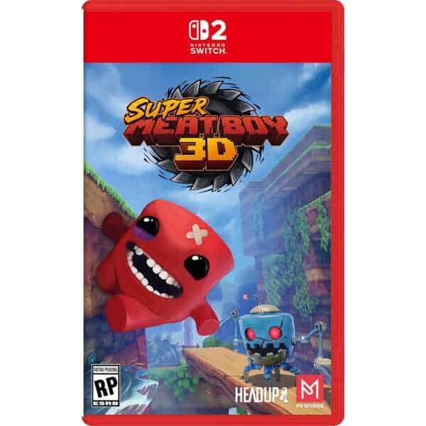Super Meat Boy 3D game cover for Nintendo Switch with vibrant characters.