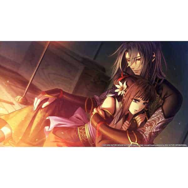 Homura, a fierce warrior from "Homura: The Crimson Warriors," depicted in a dramatic scene with deta.