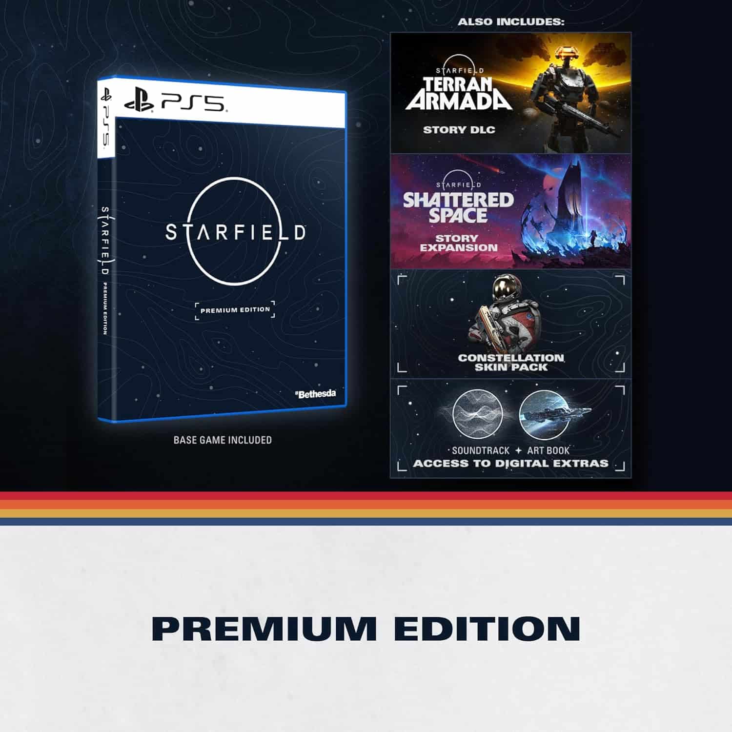 Premium Edition of Starfield for PS5 with digital extras.