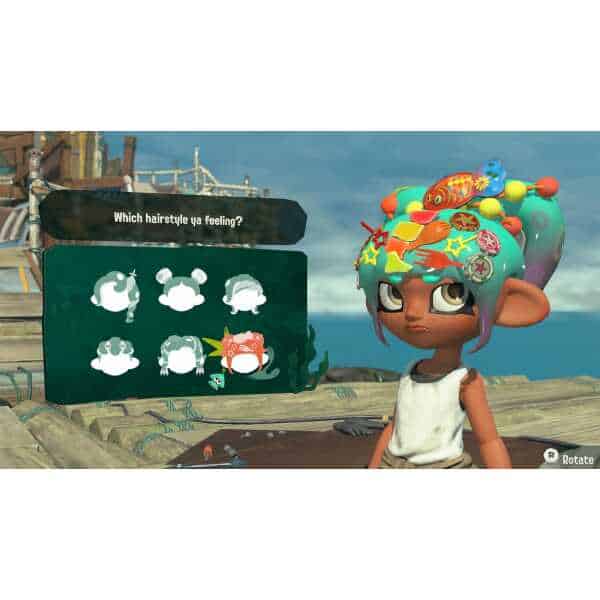 Gameware Splatoon character with colorful hairstyle and accessories.