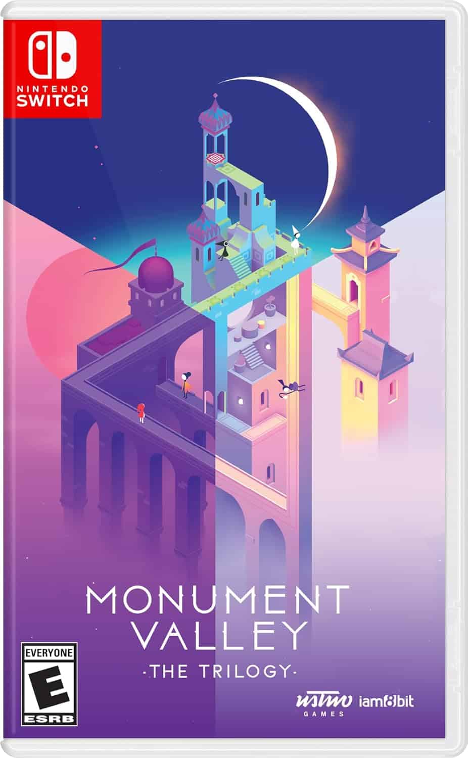 Cover art for Monument Valley Trilogy game by Gameware, featuring surreal architecture and mystical.