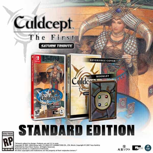 Culdcept The First Saturn Tribute game with collectible card and game box.