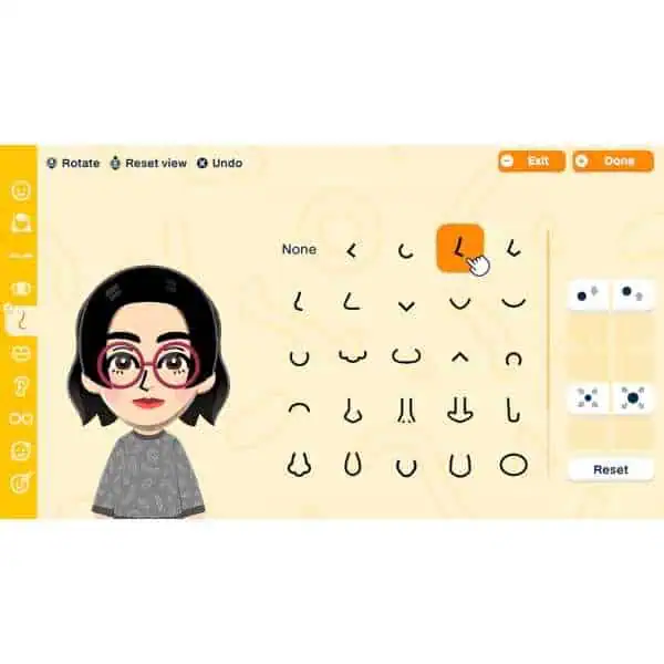 Custom avatar creation in Tomodachi Life on Gameware platform, showcasing diverse facial features an.