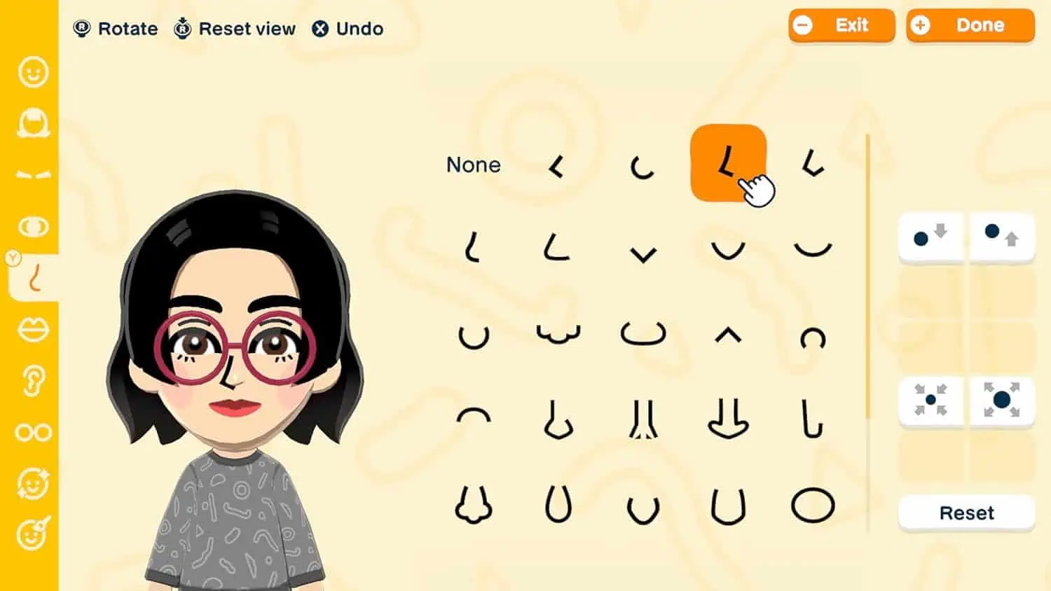 Custom avatar creation in Tomodachi Life on Gameware platform, showcasing diverse facial features an.