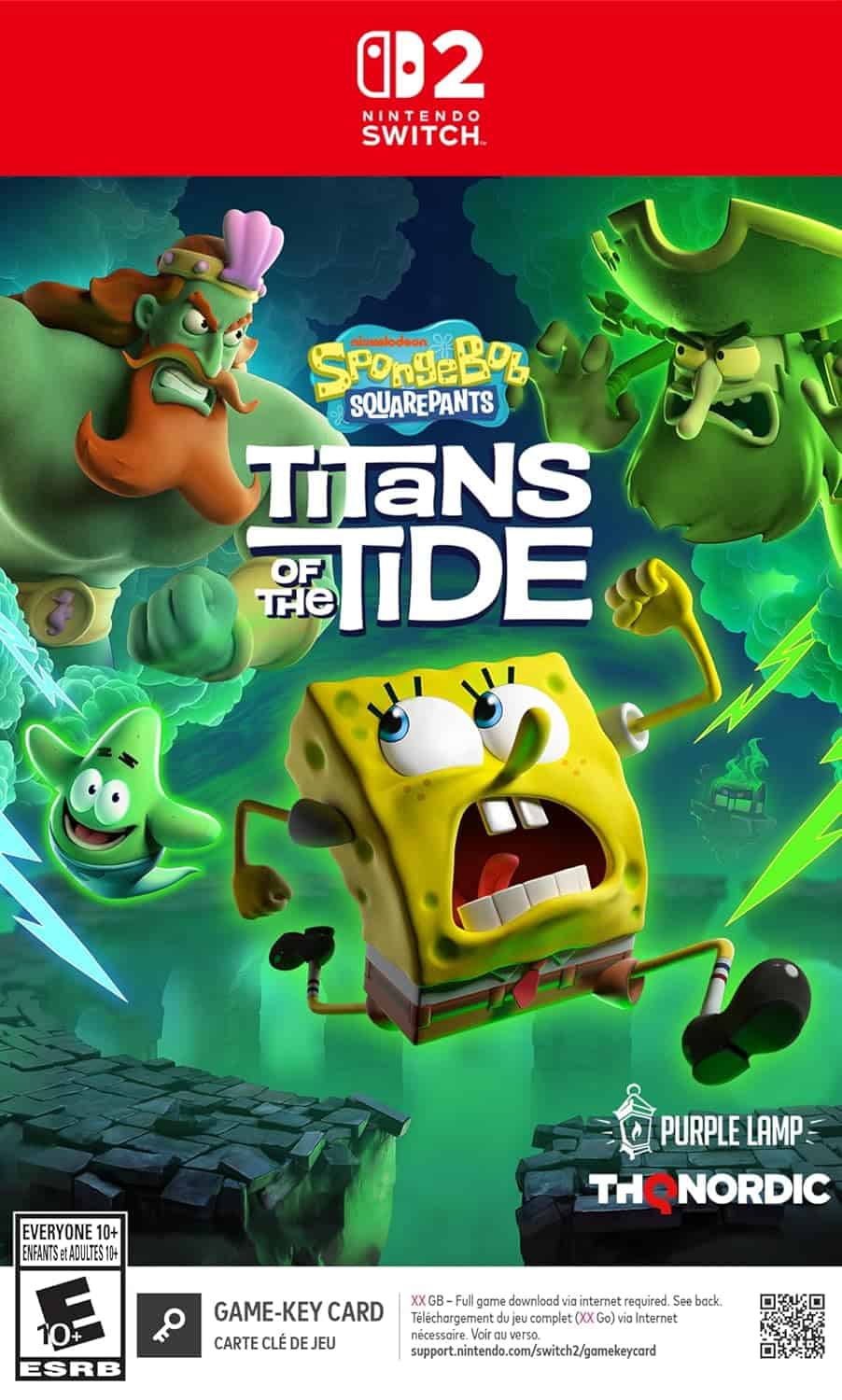 Titans of the Tide game cover for Nintendo Switch, featuring vibrant characters and underwater adven.