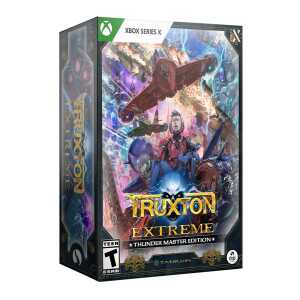 A game box for "Truxton Extreme" for Xbox Series X, featuring sci-fi and military-themed artwork.