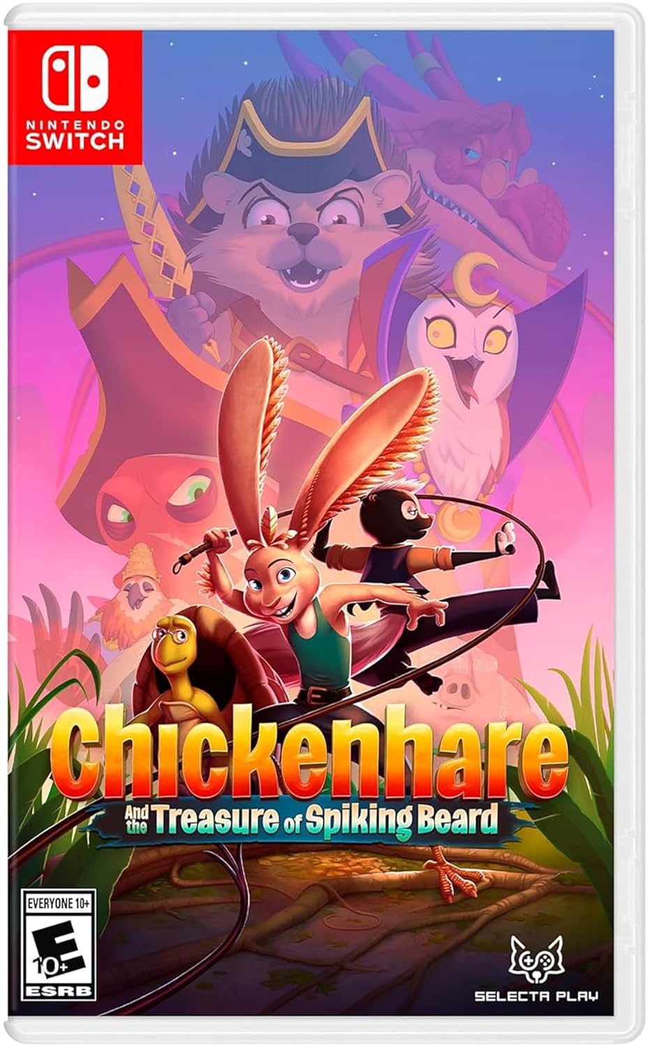 Colorful game cover featuring Chickenhare, a rabbit with a sword, and various fantasy characters.